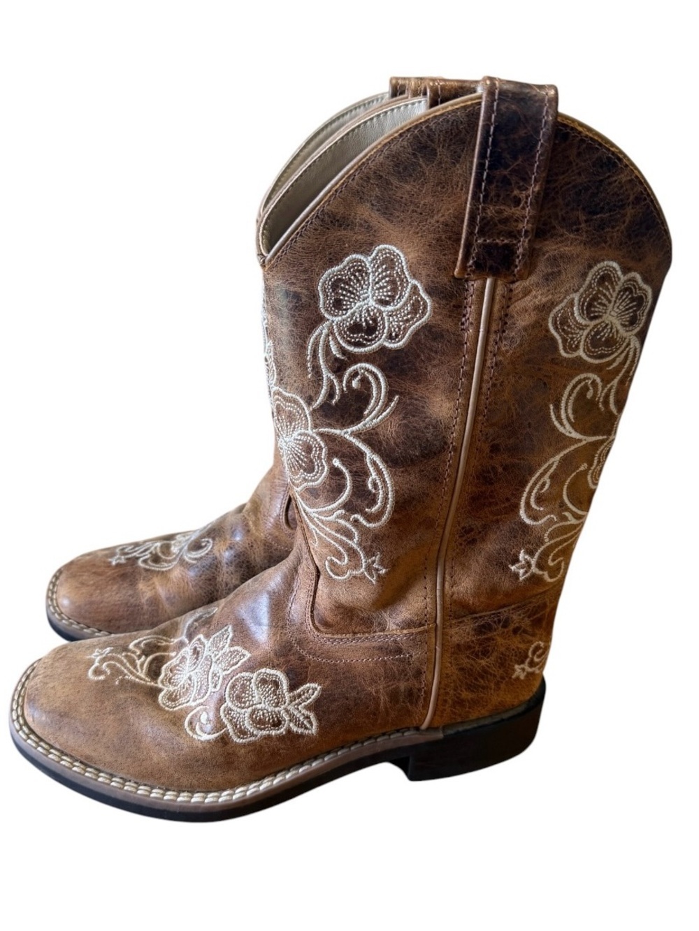 Shyanne Girls Little Lasy Floral Embroidered Western Boots US Size 3.0D BBSC1946